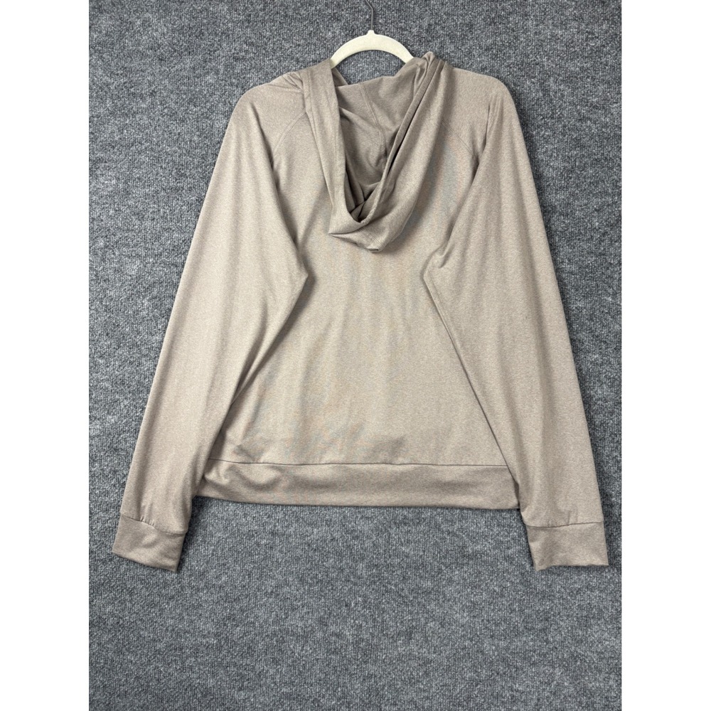 Quince Hoodie Mens XL Brown Sweatshirt Polyester Spandex Performance Gym Preppy - Picture 3 of 6